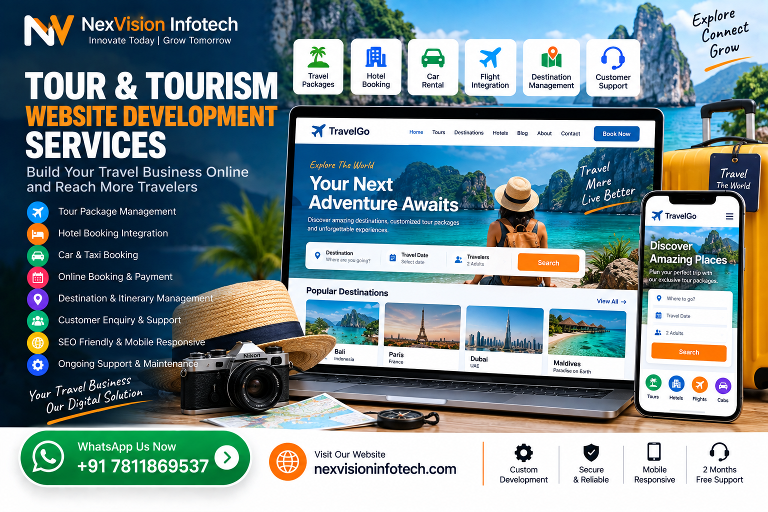 Tour & Tourism Website Development